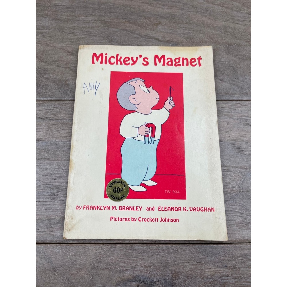 Mickey's Magnet Branley Vaughan 1970 6th Printing Scholastic See Saw Books